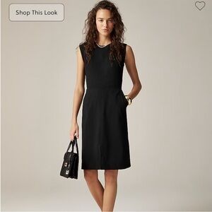 J crew New resume dress in Italian wool blend Black $228 size 0 four season wool